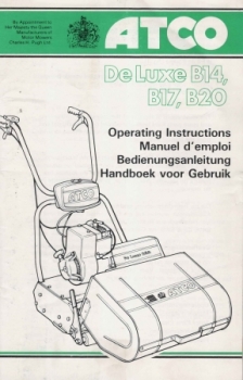 Atco De Luxe B14, B17 and B20 Owners manual